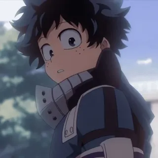 😶 Izuku Midoriya My Hero Academia anime, character, My Hero Academia, Izuku Midoriya, manga telegram sticker