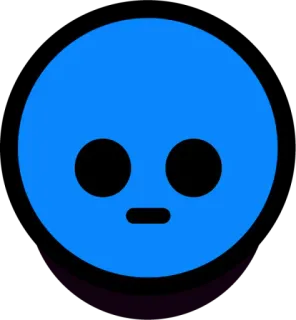 😕 青, 絵文字, 顔, シンプル telegram sticker
