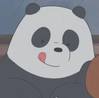 💎 Panda We Bare Bears Panda, We Bare Bears, Cartoni animati, Orso telegram sticker