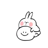 🐡 kelinci, lucu, kawaii, binatang, kelinci, senyum whatsapp sticker
