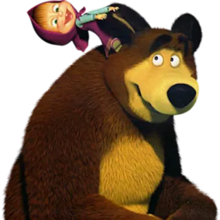 👀 Masha and Bear Masha and the Bear kartun, beruang, gadis, Masha, Masha dan Beruang, imut telegram sticker