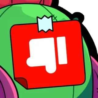 👎 thumbs down, dislike, red, emoji telegram sticker
