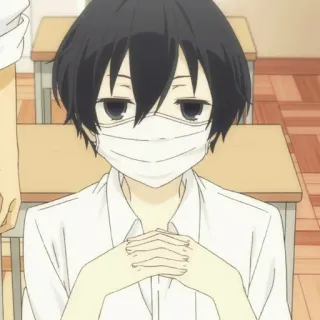 🥢 anime, boy, mask, school uniform telegram sticker