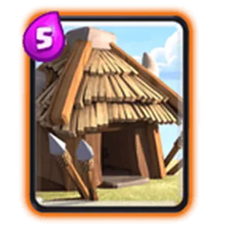 💛 clash royale, game, card, hut, building telegram sticker