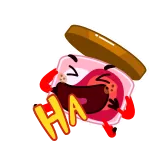 😂 HA desenho animado, rindo, humor, adesivo, ha telegram sticker
