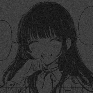 🌪 anime, manga, girl, smiling, illustration telegram sticker
