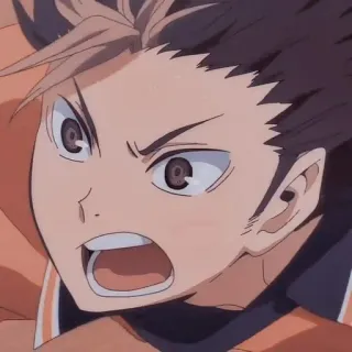 🗿 Yu Nishinoya Haikyu!! anime, haikyuu, nishinoya, volleyball, sports telegram sticker