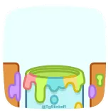 🎨 @TgStickerR paint, rainbow, colorful, dripping, art, creative telegram sticker