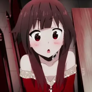 😮 Megumin Konosuba anime, cute, magic, girl telegram sticker