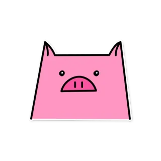 🐷 свинья, животное, мультфильм, милый, наклейка telegram sticker