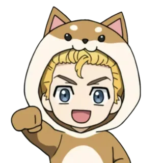 💫 Animé, Chien, Costume, Mignon, Dessin animé whatsapp sticker