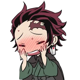 ❤️ Tanjiro Kamado Demon Slayer Anime, Demon Slayer, Tanjiro, Chibi, Emocional, Mangá whatsapp sticker
