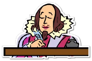 📝 William Shakespeare Уильям Шекспир, Автор, Драматург, Писательство, Литература, Шекспир telegram sticker