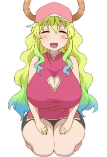 😄 Lucoa Miss Kobayashi's Dragon Maid Anime, Draak, Lucoa, Miss Kobayashi's Dragon Maid, Fanart, Sticker whatsapp sticker