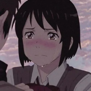 😭 anime, khóc, buồn, cô gái, nước mắt, cảm xúc telegram sticker