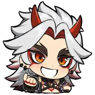 😁 Arataki Itto Genshin Impact Anime, Genshin Impact, Arataki Itto, Jeu vidéo, Personnage, Sticker whatsapp sticker