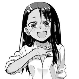 🖤 Nagatoro Don't Toy with Me, Miss Nagatoro anime, manga, nagatoro, cute, cartoon, schoolgirl telegram sticker