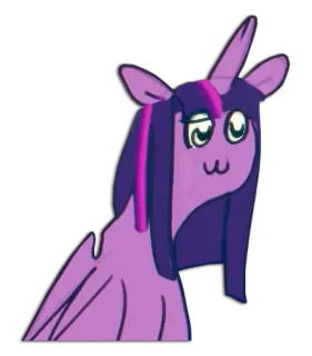 ☺️ Twilight Sparkle My Little Pony 만화, 유니콘, 조랑말, 우정, 귀여운, 말 whatsapp sticker