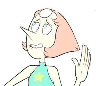 ✋ Pearl Steven Universe kreskówka, animacja, serial TV, Steven Universe, Pearl, postać, reakcja telegram sticker