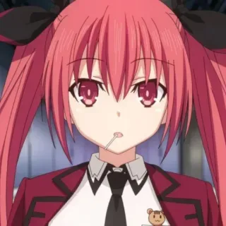 🍩 Anime, Fille, Date A Live, Itsuka Kotori, Uniforme scolaire, Sucette whatsapp sticker