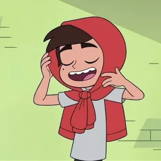 🌟 Marco Diaz Star vs. the Forces of Evil cartoon, character, red hood, animated, tv show, male telegram sticker