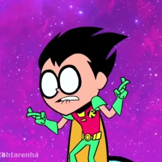 🤞 Robin Teen Titans Go! Cartone animato, Supereroe, Adolescente, Animazione, Robin telegram sticker