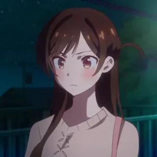 🍇 Chizuru Mizuhara Rent-A-Girlfriend anime, kreskówka, Chizuru Mizuhara, Rent-a-Girlfriend, słodkie, dziewczyna whatsapp sticker