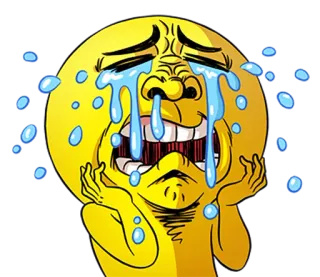 😭 Emoji, Khóc, Buồn, Mặt, Nước mắt, Biểu cảm telegram sticker