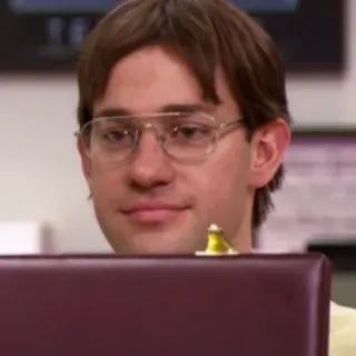 🗞 Jim Halpert The Office jim, büro, halpert, fernsehserie, komödie telegram sticker