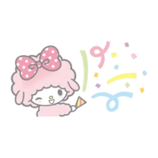 🥳 My Sweet Piano sanrio, каваий, милый, My Melody, овца, персонаж whatsapp sticker