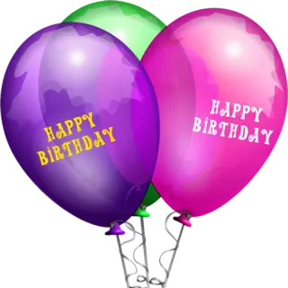 🎈 HAPPY BIRTHDAY balões, aniversário, celebração, festa, festivo telegram sticker