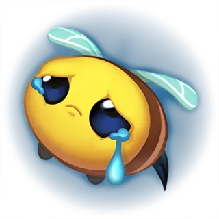 😭 bee, sad, crying, tears, cute, insect telegram sticker