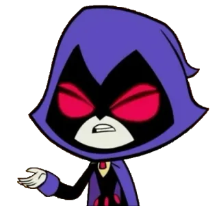 🖤 Raven Teen Titans Рейвен, Юные Титаны, Мультфильм, Супергерой, Злой telegram sticker