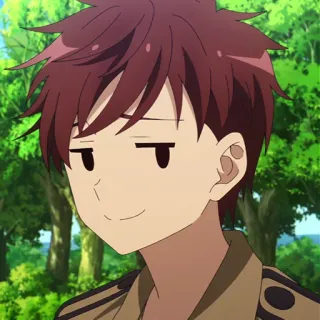 💥 Anime, Menino, Sorriso, Personagem telegram sticker