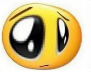 ☁️ Emoji, Triste, Occhi, Espressione, Giallo whatsapp sticker