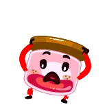 😨 geleia, pote, chocado, desenho, comida, fofo telegram sticker