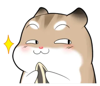 😒 hamster, schattig, dier, sticker, illustratie telegram sticker