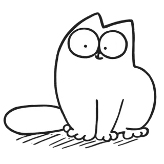 😊 chat, dessin animé, animal, autocollant whatsapp sticker