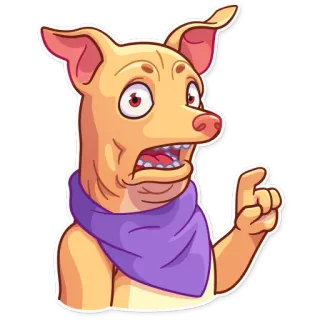 😦 Hund, Cartoon, Lustig, Tier, Süß, Emoji whatsapp sticker