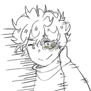 😅 character, anime, manga, art, illustration telegram sticker