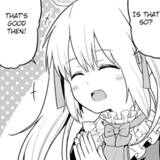 😄 THAT'S GOOD THEN! IS THAT SO? Anime, Mangá, Desenho animado, Feliz, Sorrindo, Fofo telegram sticker