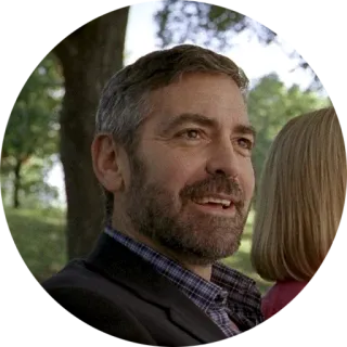 😃 George Clooney 배우, 유명인, 인물사진, 남자 telegram sticker