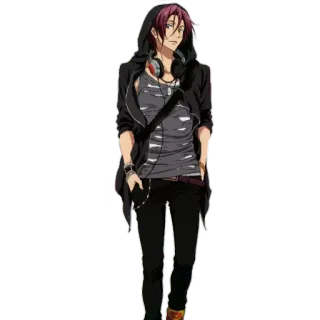 🚶 Rin Matsuoka Free! Anime, Personagem, Mangá, Fones de ouvido, Moletom com capuz whatsapp sticker
