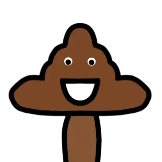 💩 caca, emoji, divertido, dibujos animados, sonriente, marrón telegram sticker