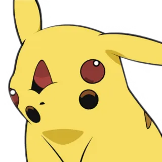 🙃 Pikachu โปเกมอน, ปิกาจู, การ์ตูน, สีเหลือง, สัตว์, อนิเมะ telegram sticker