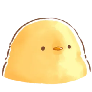 ☹️ цыпленок, птица, милый, животное, желтый, капля telegram sticker