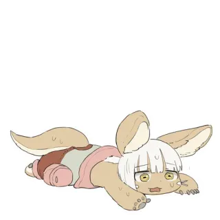 😰 Nanachi Made in Abyss Anime, Mangá, Personagem, Nanachi, Made in Abyss, fofo telegram sticker