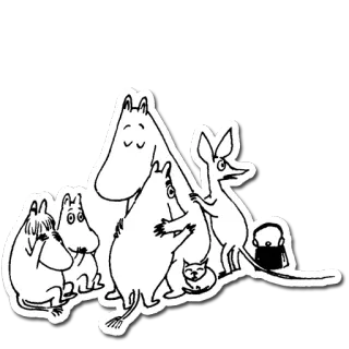 😨 Moomin dibujos animados, Moomins, familia, amistad, personajes telegram sticker