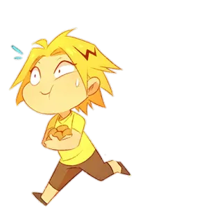 🏃 Denki Kaminari My Hero Academia Anime, Manga, Personaggio, Denki, Kaminari, My Hero Academia whatsapp sticker