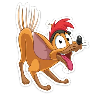 🤩 หมา, การ์ตูน, ตลก, สัตว์ telegram sticker